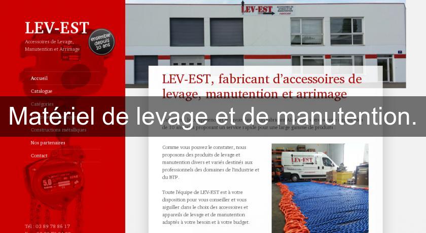 Matériel de levage et de manutention. Matériel de levage et de manutention.