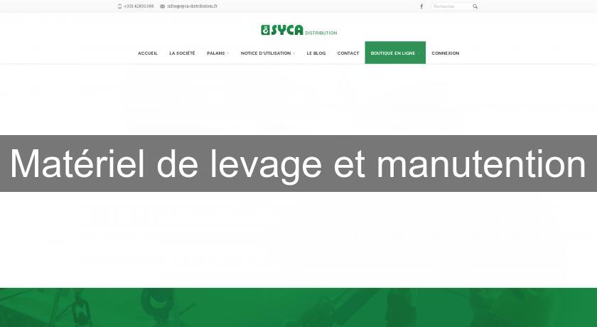Matériel de levage et manutention Matériel de levage et manutention