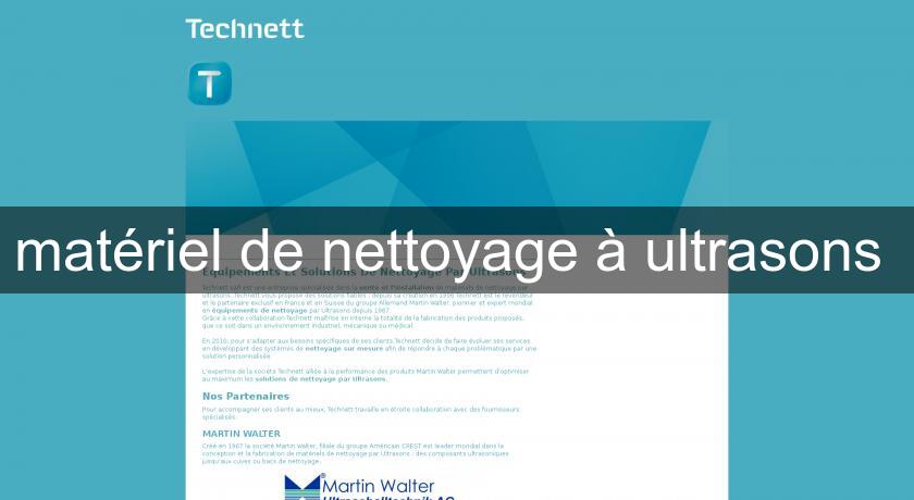 matériel de nettoyage à ultrasons 