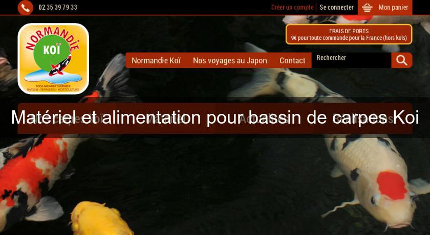 Matériel et alimentation pour bassin de carpes Koi