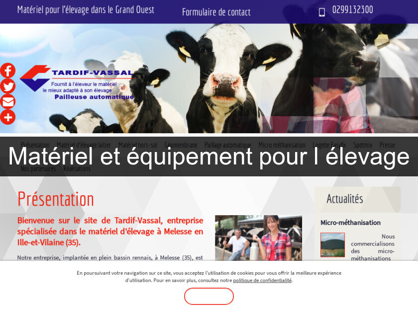 Matériel et équipement pour l'élevage Matériel et équipement pour l'élevage
