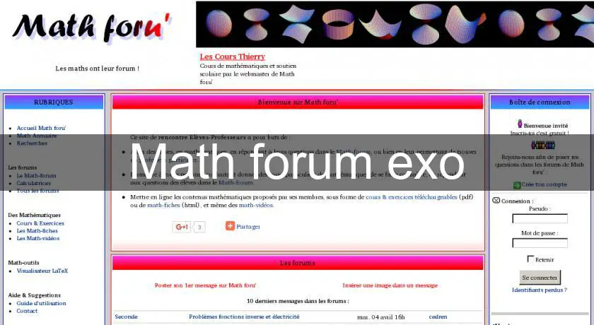 Math forum exo