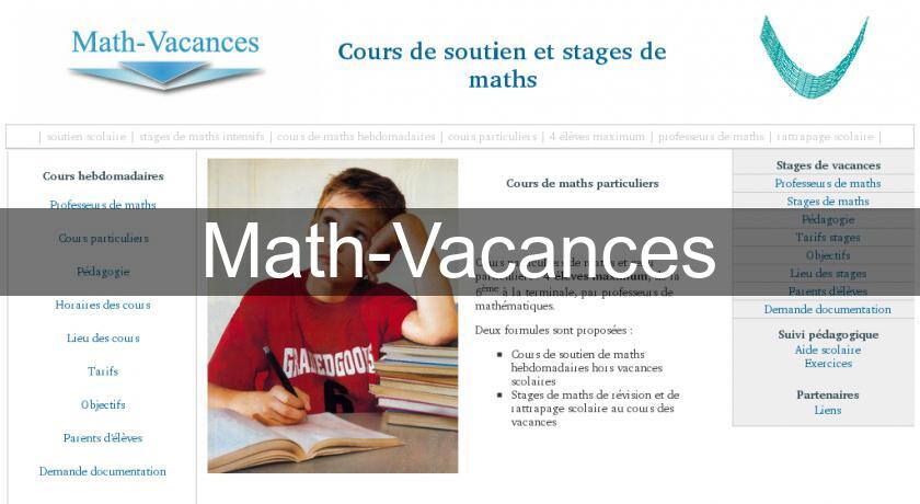 Math-Vacances Math-Vacances