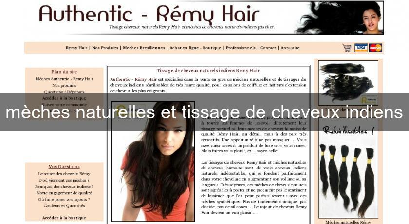 mèches naturelles et tissage de cheveux indiens