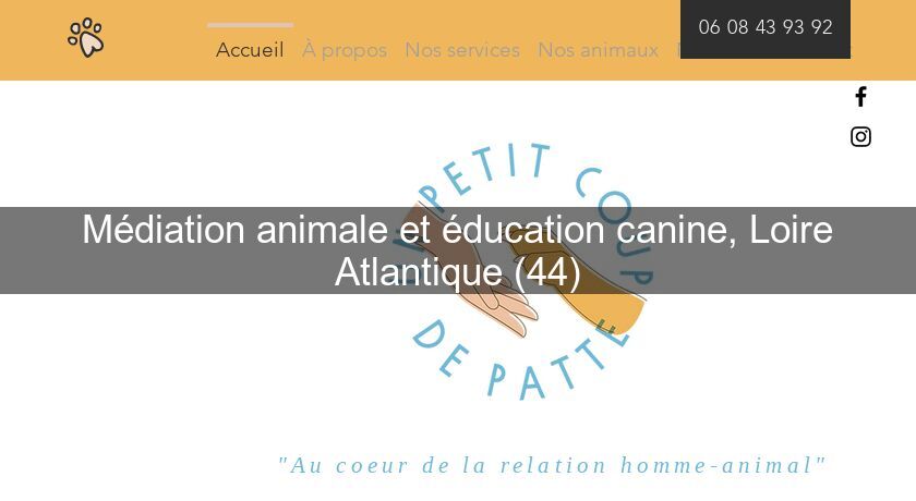 Médiation animale et éducation canine, Loire Atlantique (44) Médiation animale et éducation canine, Loire Atlantique (44)