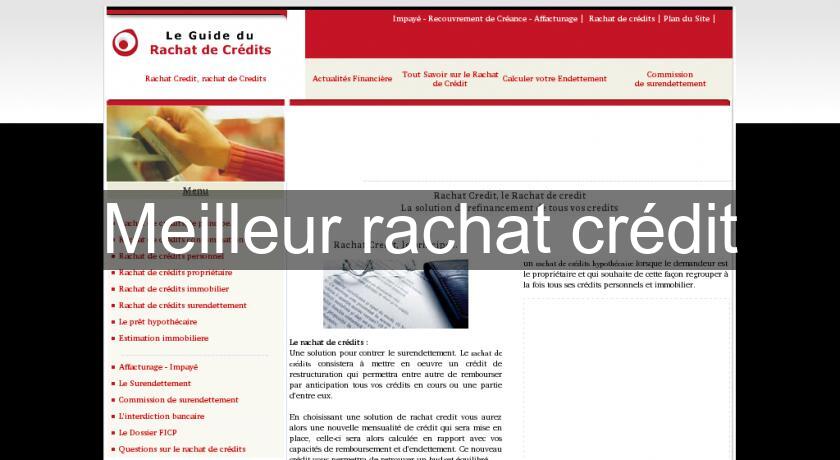 Meilleur rachat crédit