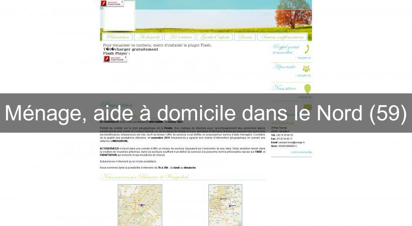 Ménage, aide à domicile dans le Nord (59) Ménage, aide à domicile dans le Nord (59)