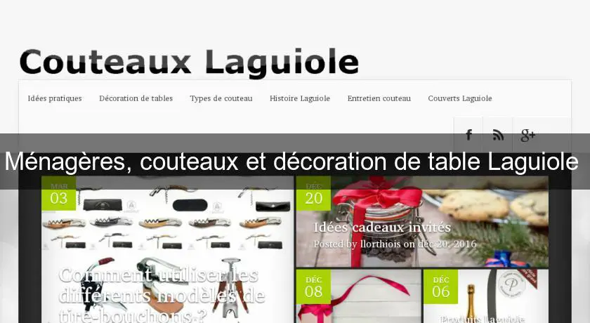 Ménagères, couteaux et décoration de table Laguiole 