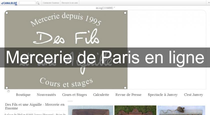 Mercerie de Paris en ligne Mercerie de Paris en ligne