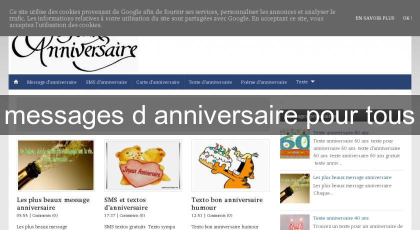 messages d'anniversaire pour tous