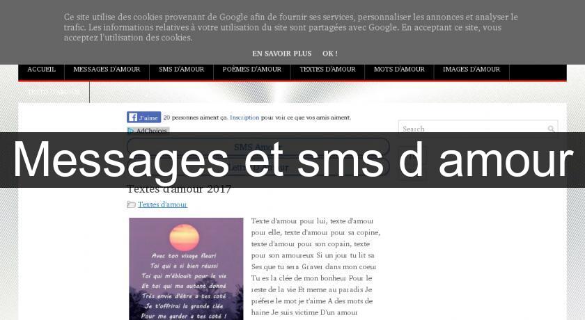 Messages et sms d'amour Messages et sms d'amour