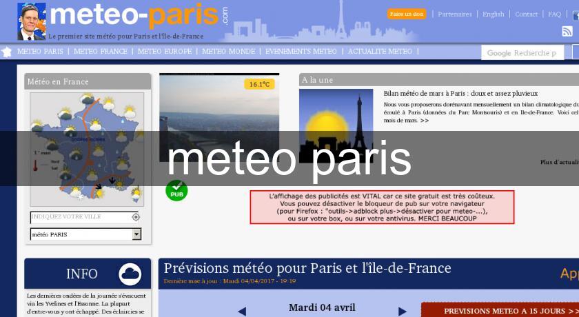 meteo paris meteo paris