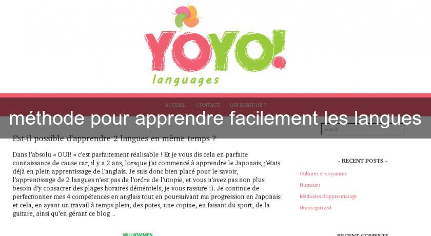 méthode pour apprendre facilement les langues méthode pour apprendre facilement les langues