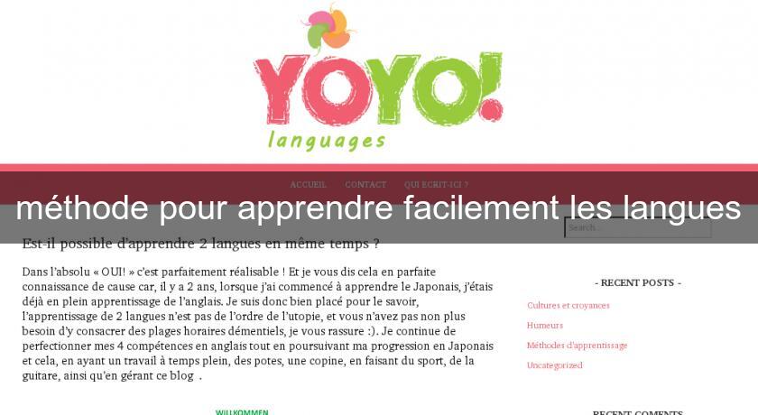 méthode pour apprendre facilement les langues