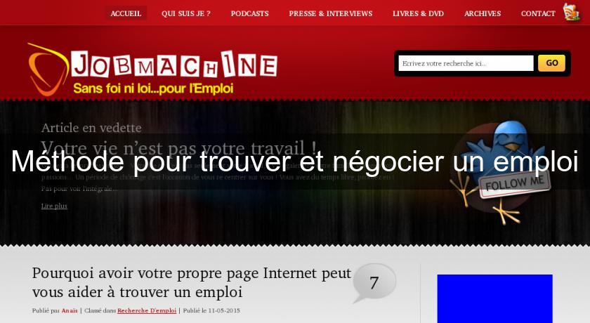 Méthode pour trouver et négocier un emploi