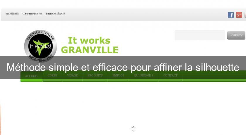 Méthode simple et efficace pour affiner la silhouette