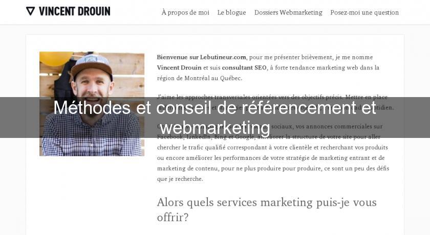 Méthodes et conseil de référencement et webmarketing