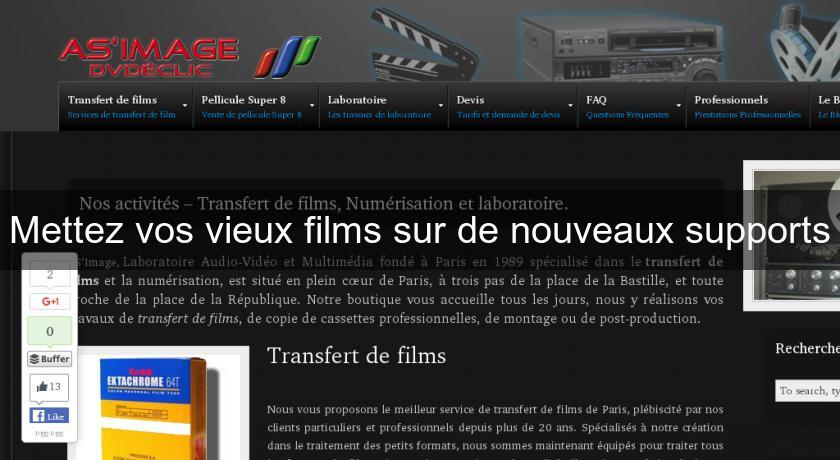 Mettez vos vieux films sur de nouveaux supports Mettez vos vieux films sur de nouveaux supports