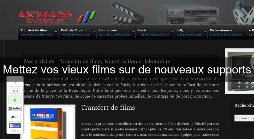 Mettez vos vieux films sur de nouveaux supports