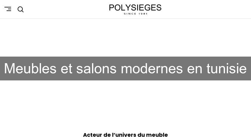 Meubles et salons modernes en tunisie