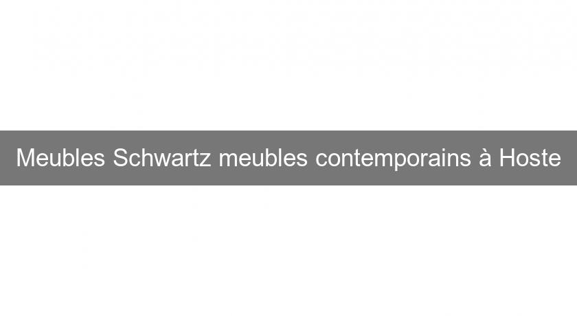 Meubles Schwartz meubles contemporains à Hoste