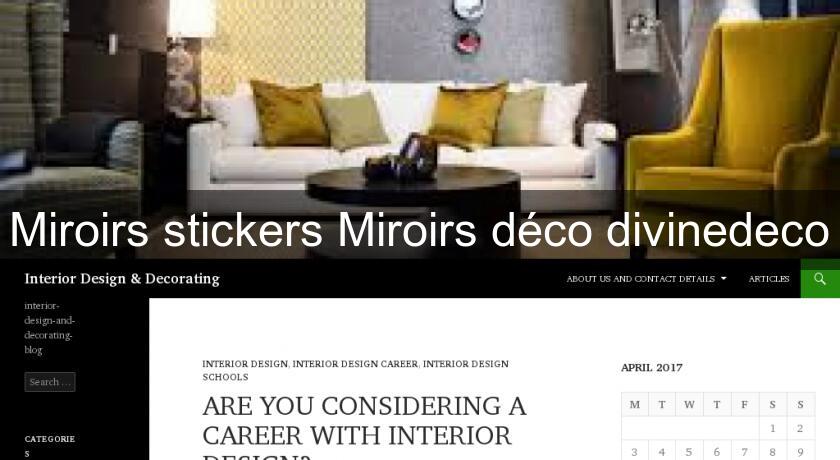 Miroirs stickers Miroirs déco divinedeco Miroirs stickers Miroirs déco divinedeco