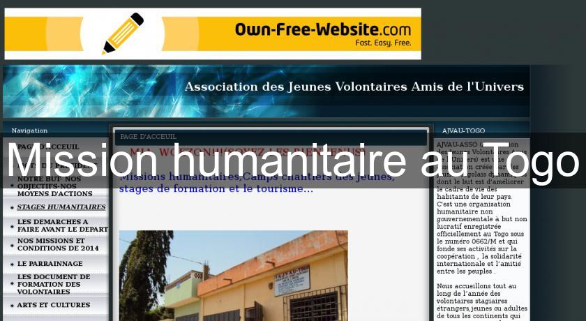 Mission humanitaire au Togo Mission humanitaire au Togo