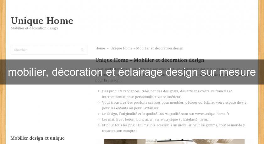 mobilier, décoration et éclairage design sur mesure