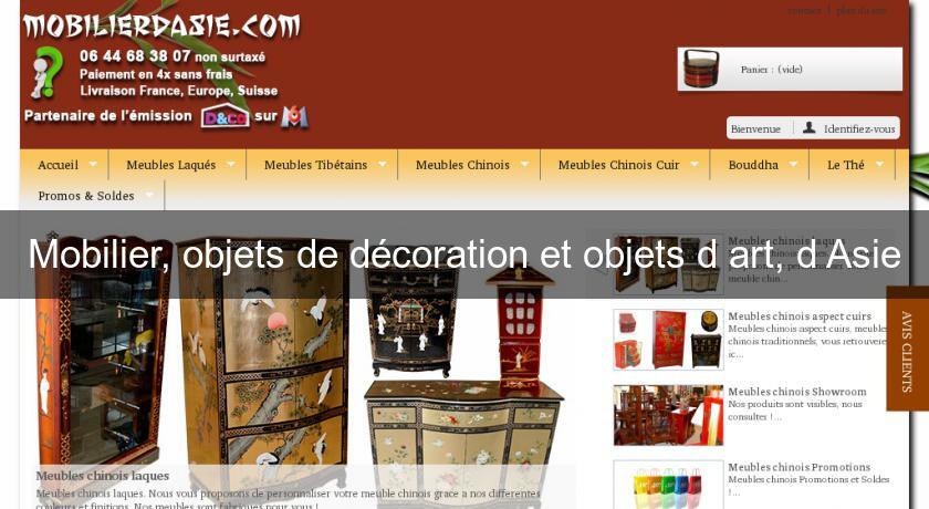 Mobilier, objets de décoration et objets d'art, d'Asie Mobilier, objets de décoration et objets d'art, d'Asie
