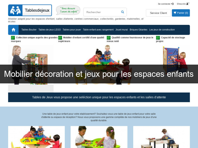 Mobilier décoration et jeux pour les espaces enfants