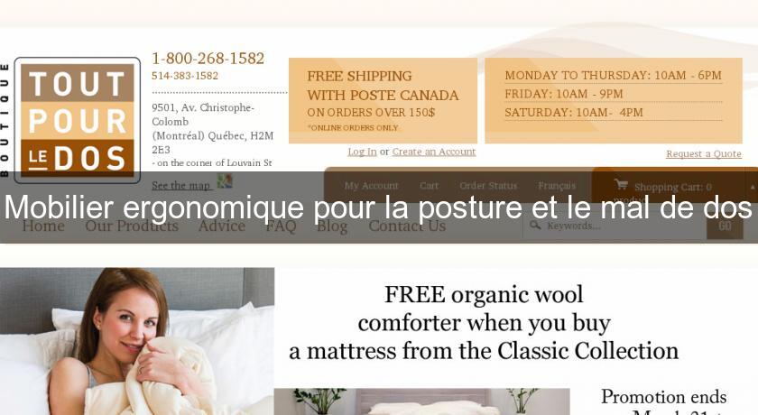 Mobilier ergonomique pour la posture et le mal de dos Mobilier ergonomique pour la posture et le mal de dos