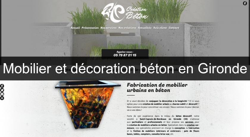 Mobilier et décoration béton en Gironde Mobilier et décoration béton en Gironde