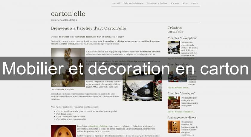 Mobilier et décoration en carton Mobilier et décoration en carton