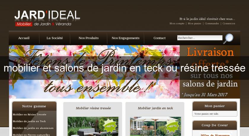 mobilier et salons de jardin en teck ou résine tressée