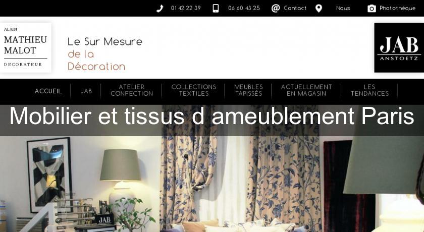 Mobilier et tissus d'ameublement Paris Mobilier et tissus d'ameublement Paris