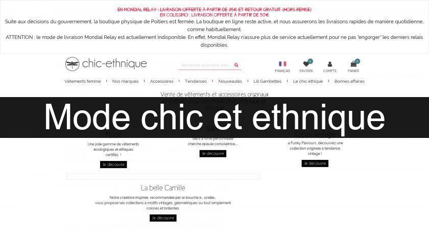 Mode chic et ethnique Mode chic et ethnique