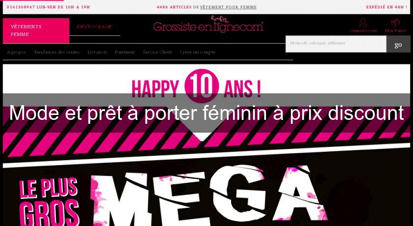 Mode et prêt à porter féminin à prix discount