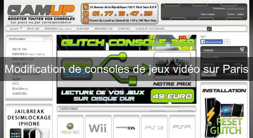Modification de consoles de jeux vidéo sur Paris