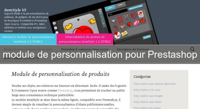 module de personnalisation pour Prestashop module de personnalisation pour Prestashop