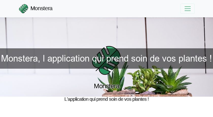 Monstera, l'application qui prend soin de vos plantes !