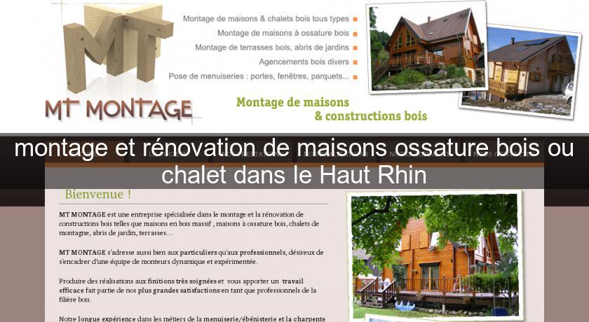 montage et rénovation de maisons ossature bois ou chalet dans le Haut Rhin