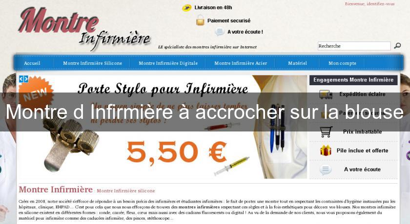 Montre d'Infirmière à accrocher sur la blouse Montre d'Infirmière à accrocher sur la blouse