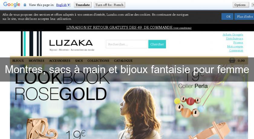 Montres, sacs à main et bijoux fantaisie pour femme Montres, sacs à main et bijoux fantaisie pour femme