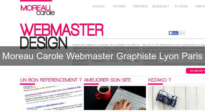 Moreau Carole Webmaster Graphiste Lyon Paris