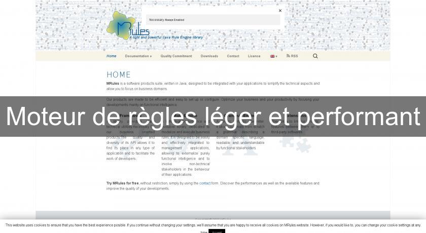 Moteur de règles léger et performant Moteur de règles léger et performant