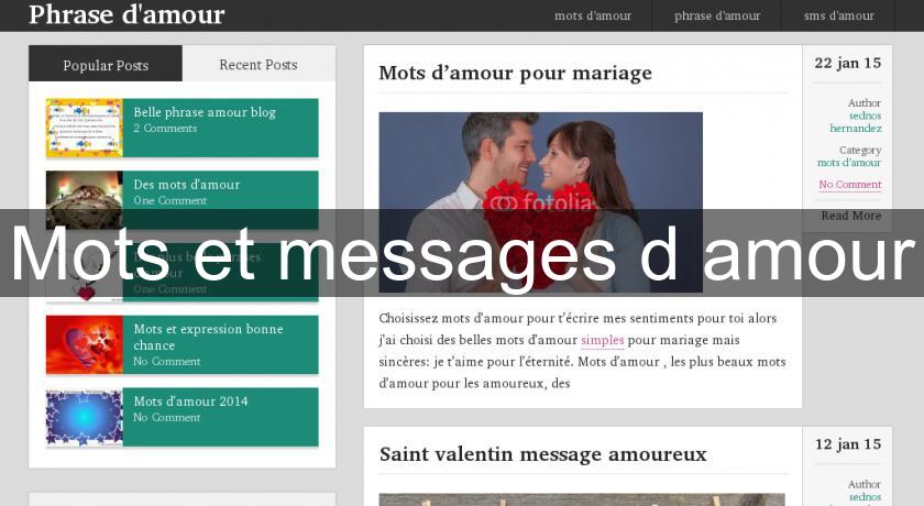 Mots et messages d'amour