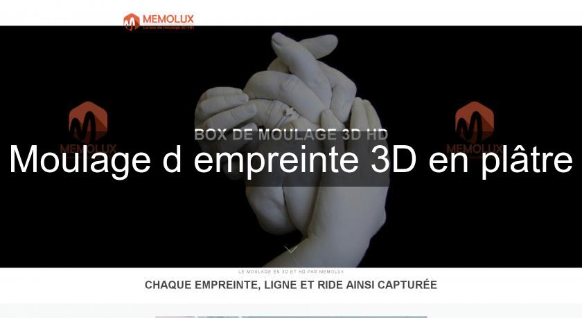 Moulage d'empreinte 3D en plâtre Moulage d'empreinte 3D en plâtre