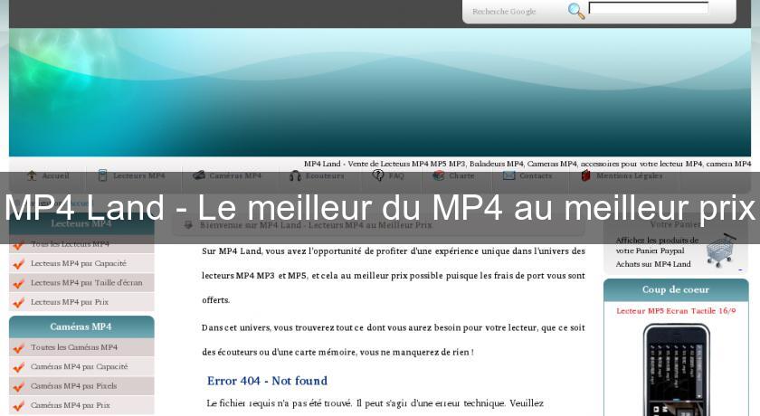 MP4 Land - Le meilleur du MP4 au meilleur prix