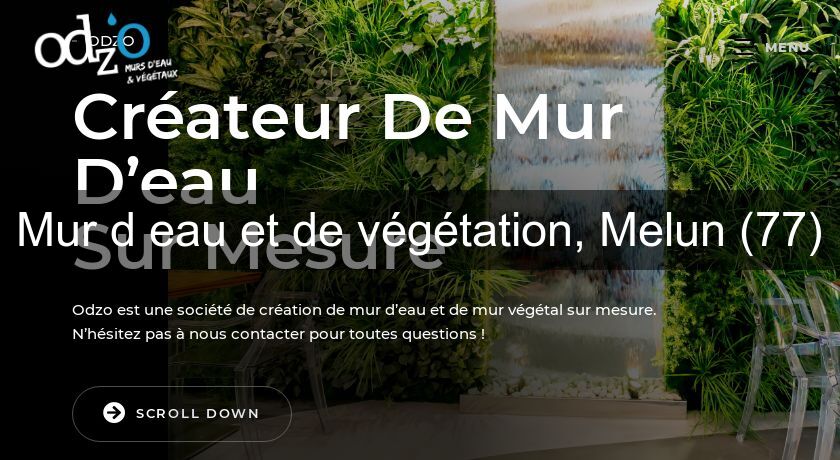Mur d'eau et de végétation, Melun (77) Mur d'eau et de végétation, Melun (77)