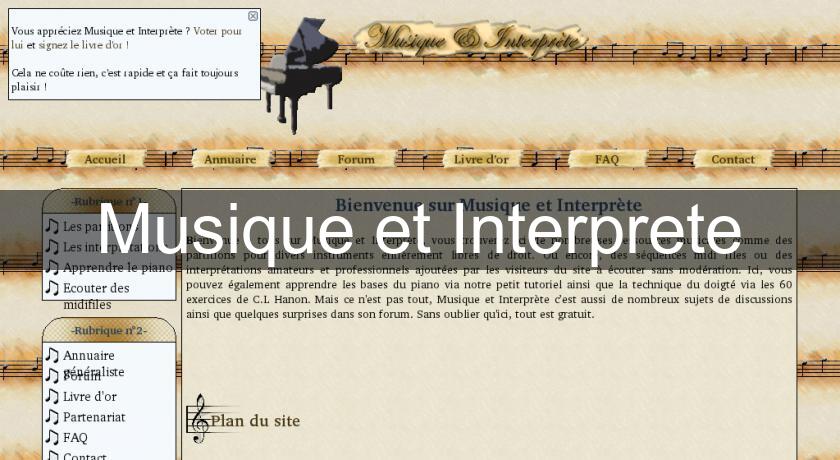 Musique et Interprete Musique et Interprete